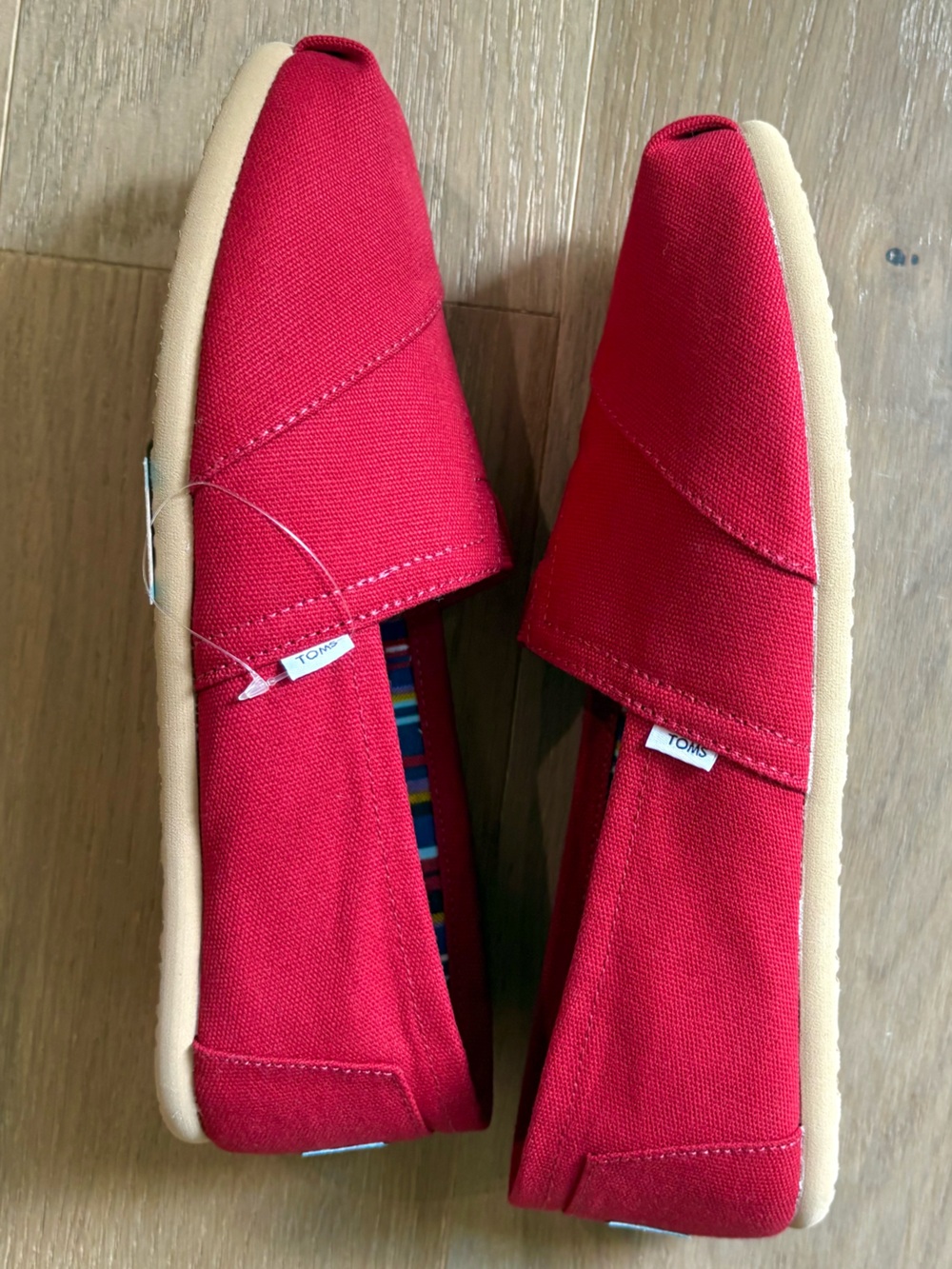 Toms Red Slip-On Canvas Shoes